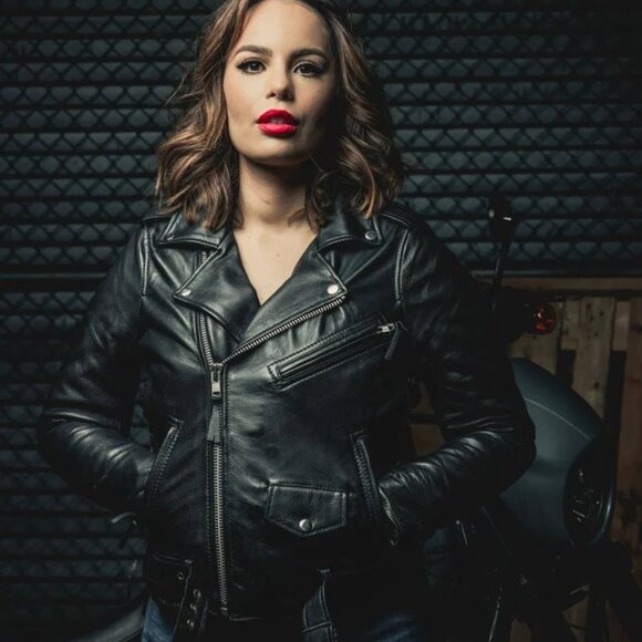 First MFG Jackets & Blazers - Popstar Women's Motorcycle Leather Jacket